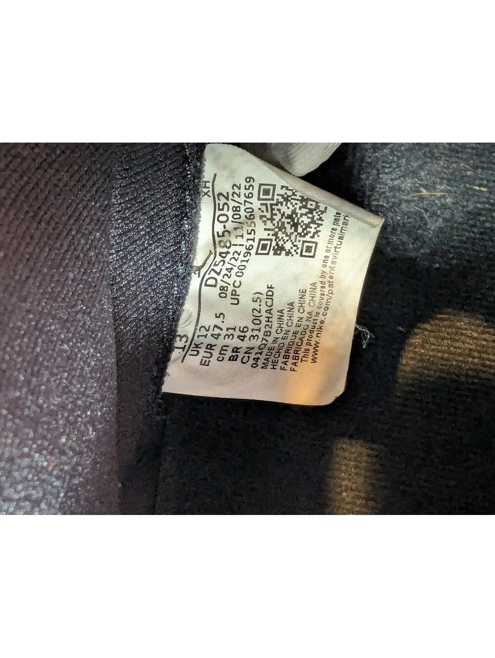 Jordan size conversions